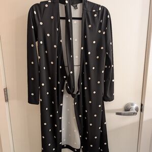 Ann Taylor Black and White Polka Dot Wrap Dress